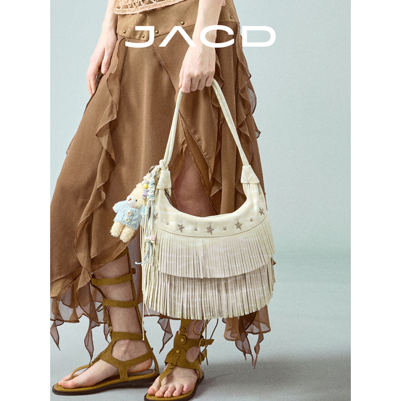JACD【月光流浪者】新波西米亚度假风托特包女2025新款单肩斜挎包
