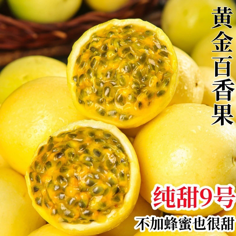 【香甜多汁】钦蜜9号黄金百香果富含VC广西新鲜水果当季产地直发