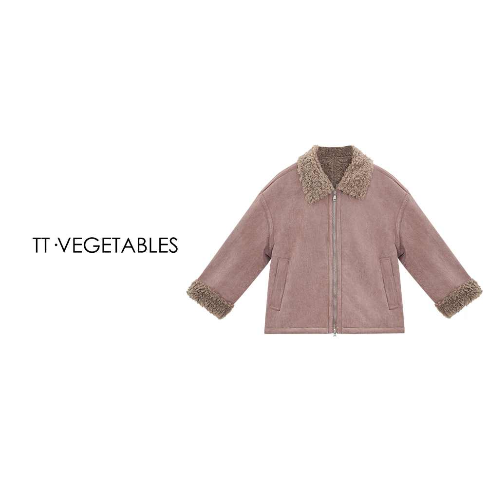 噢芬/小个子【屿陶】秋冬时尚百搭翻领短外套女加厚上衣522387