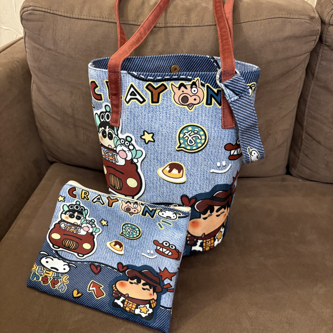 丝绒质感卡通小新款单肩女包水桶包通勤包包时尚