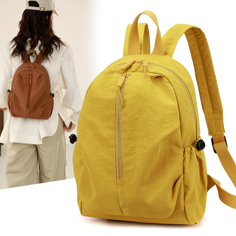 SUWAN时尚包包女糖果色贝壳包大容量双肩包女潮流轻便布包小背包