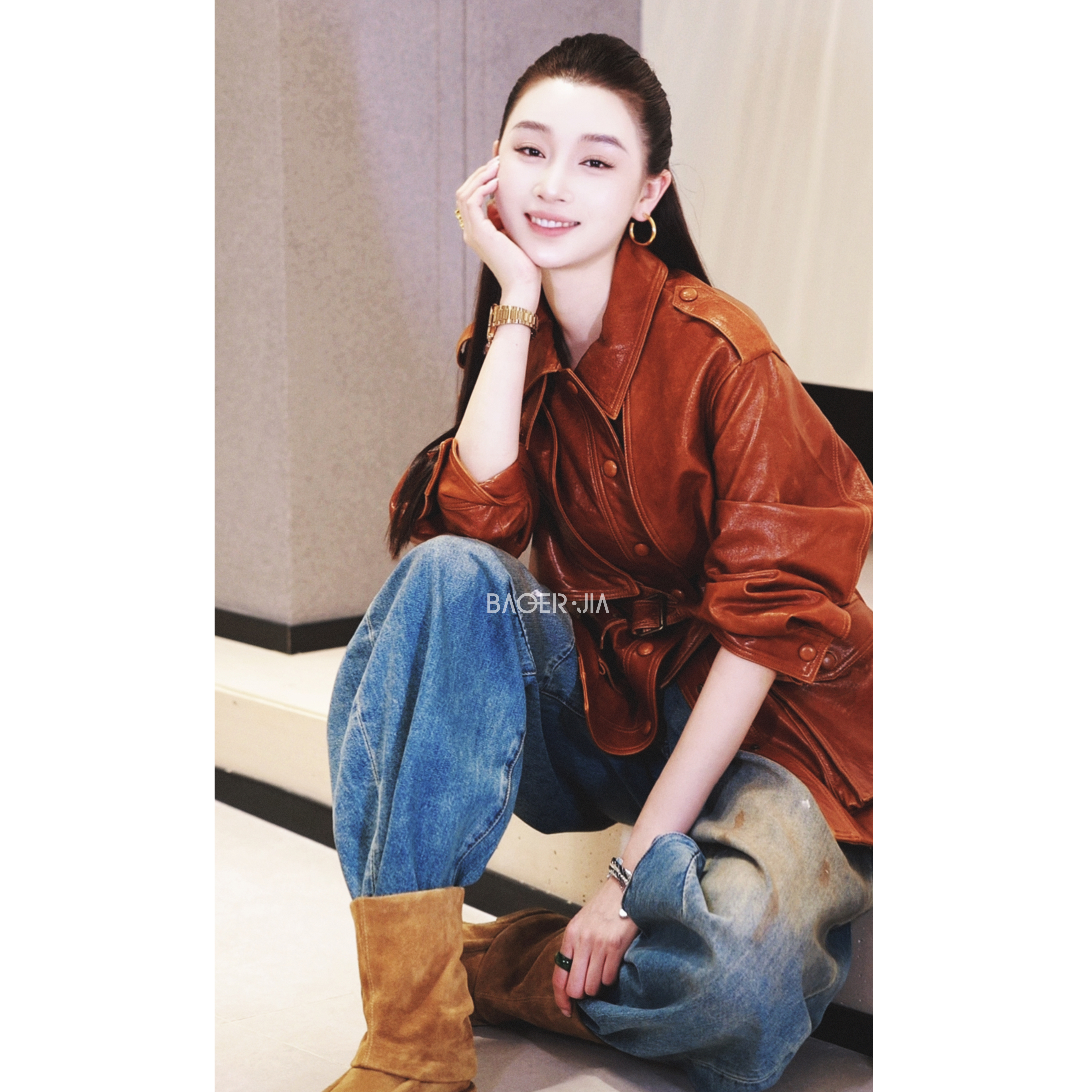 66-【费洛加】宝儿家含幂BA132325308英国威尔士山地小羔羊胚皮衣