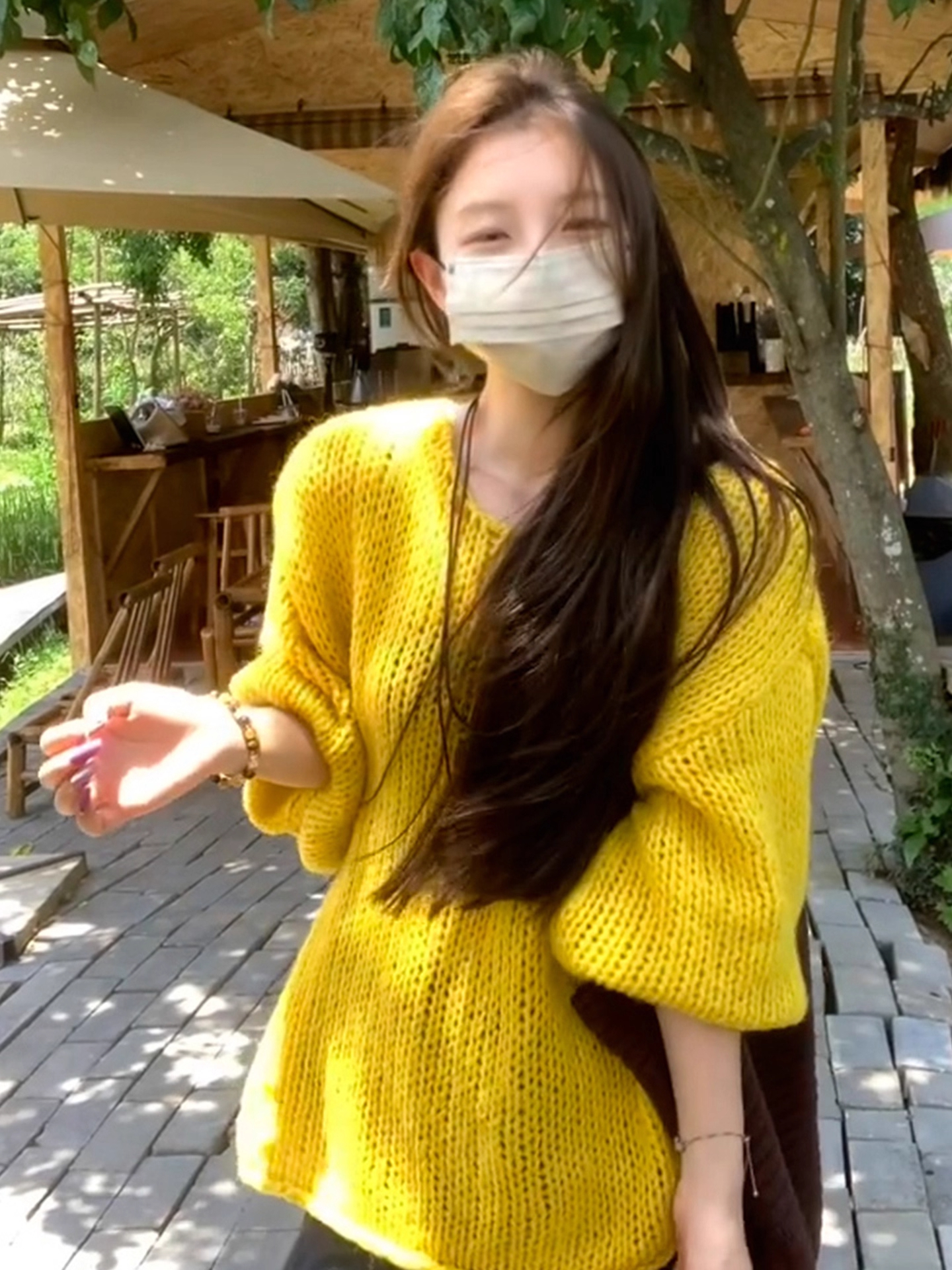 韩系慵懒感针织衫女早秋新款气质百搭宽松软糯套头毛衣薄款罩衫