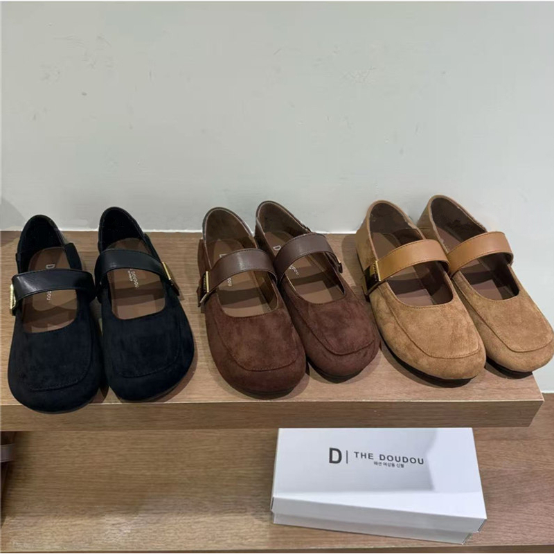 2025秋季新款一字扣两穿玛丽珍单鞋防滑软底小单鞋配裙子玛丽珍鞋