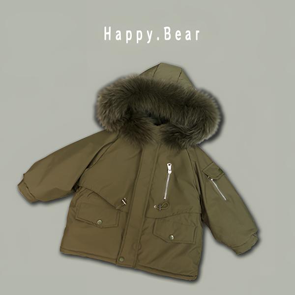 2025男童秋冬棉服儿童连帽加绒加棉外套宝宝男宝宝冬季女童棉衣