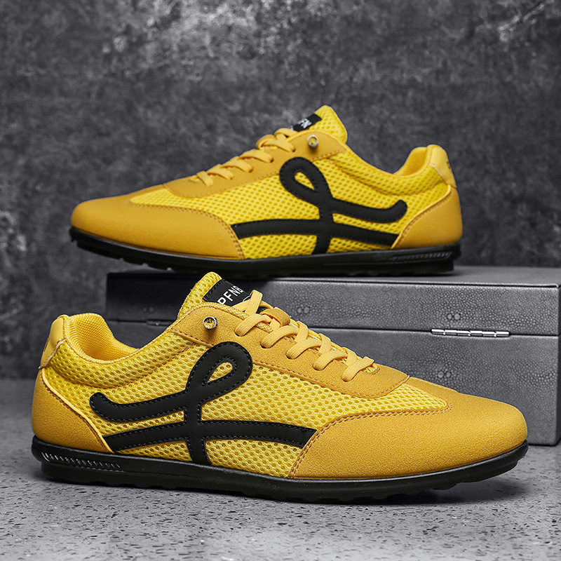 【开车鞋】秋季新款男鞋网面一脚蹬懒人鞋透气轻便防滑开车豆豆鞋