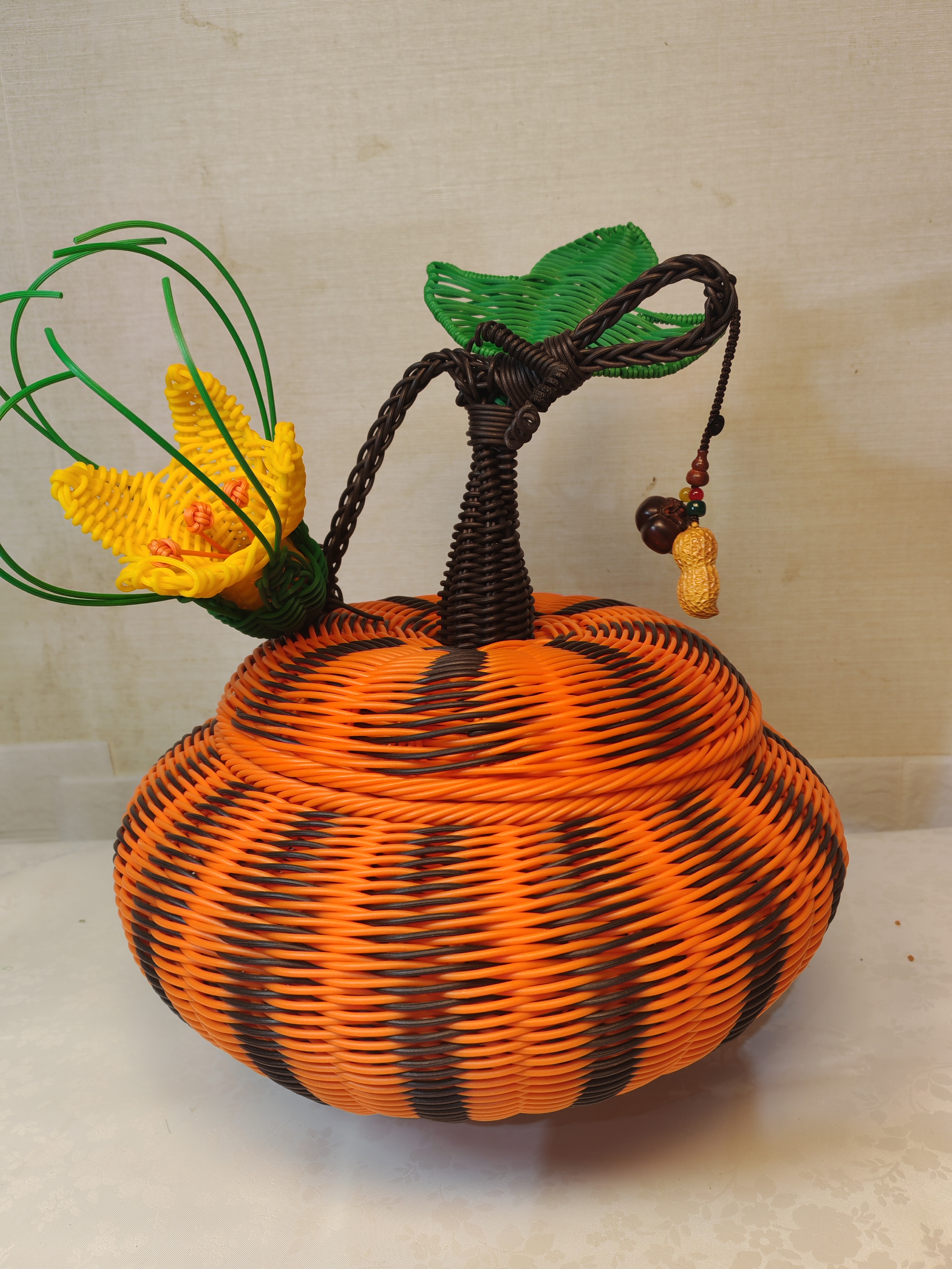 教程仿藤编织仿真花仿真水果