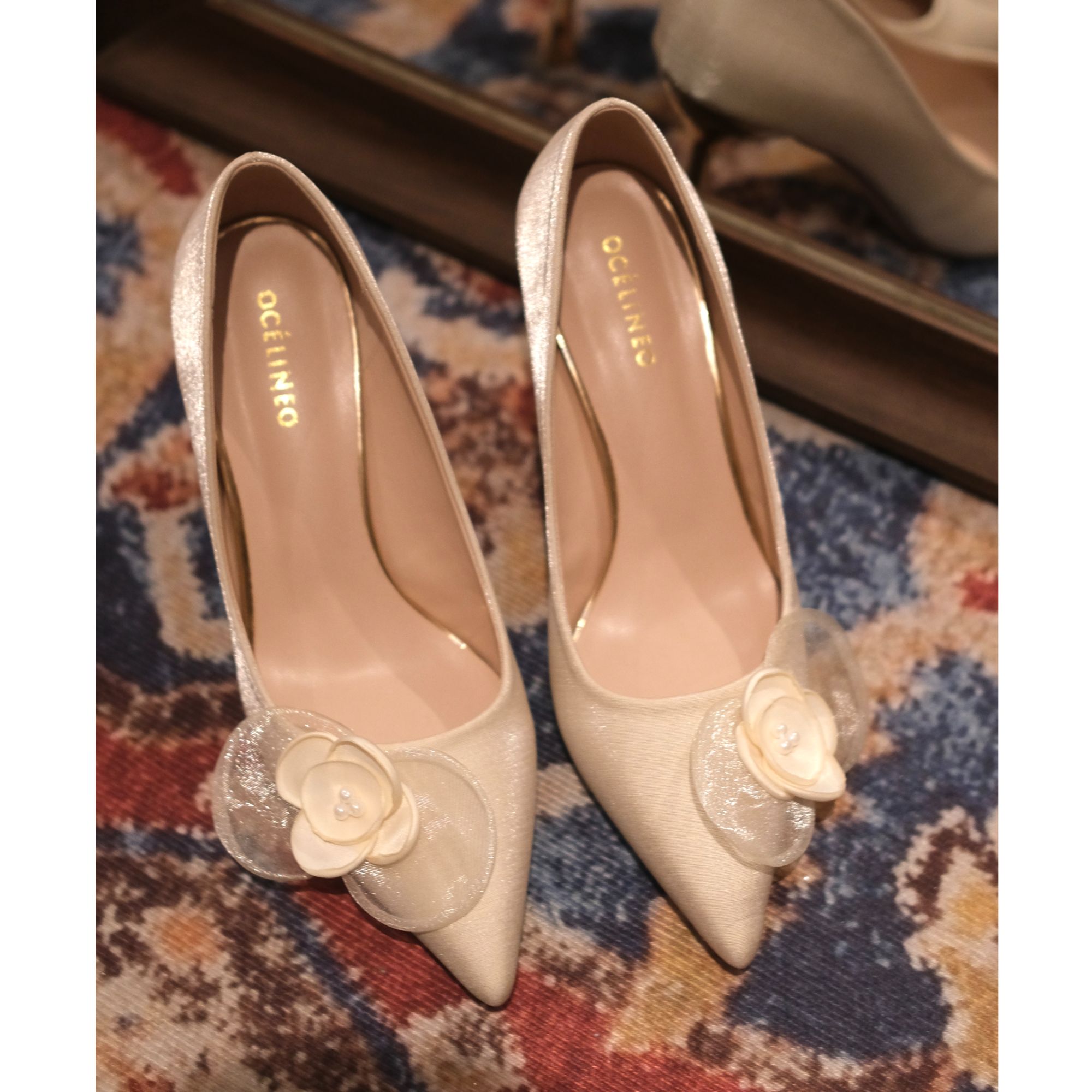 【花漾】婚纱百搭新娘不累女春秋细跟法式单鞋婚鞋女推荐不累脚