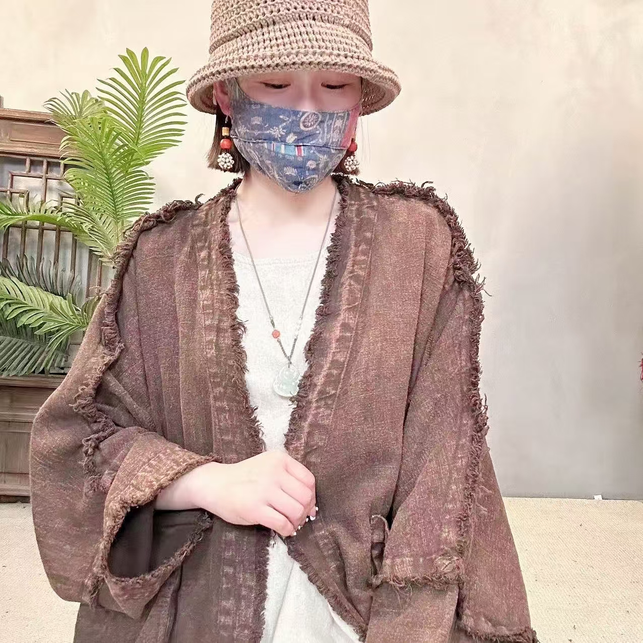 【301-399】新款亚麻宽松百搭女士小衫