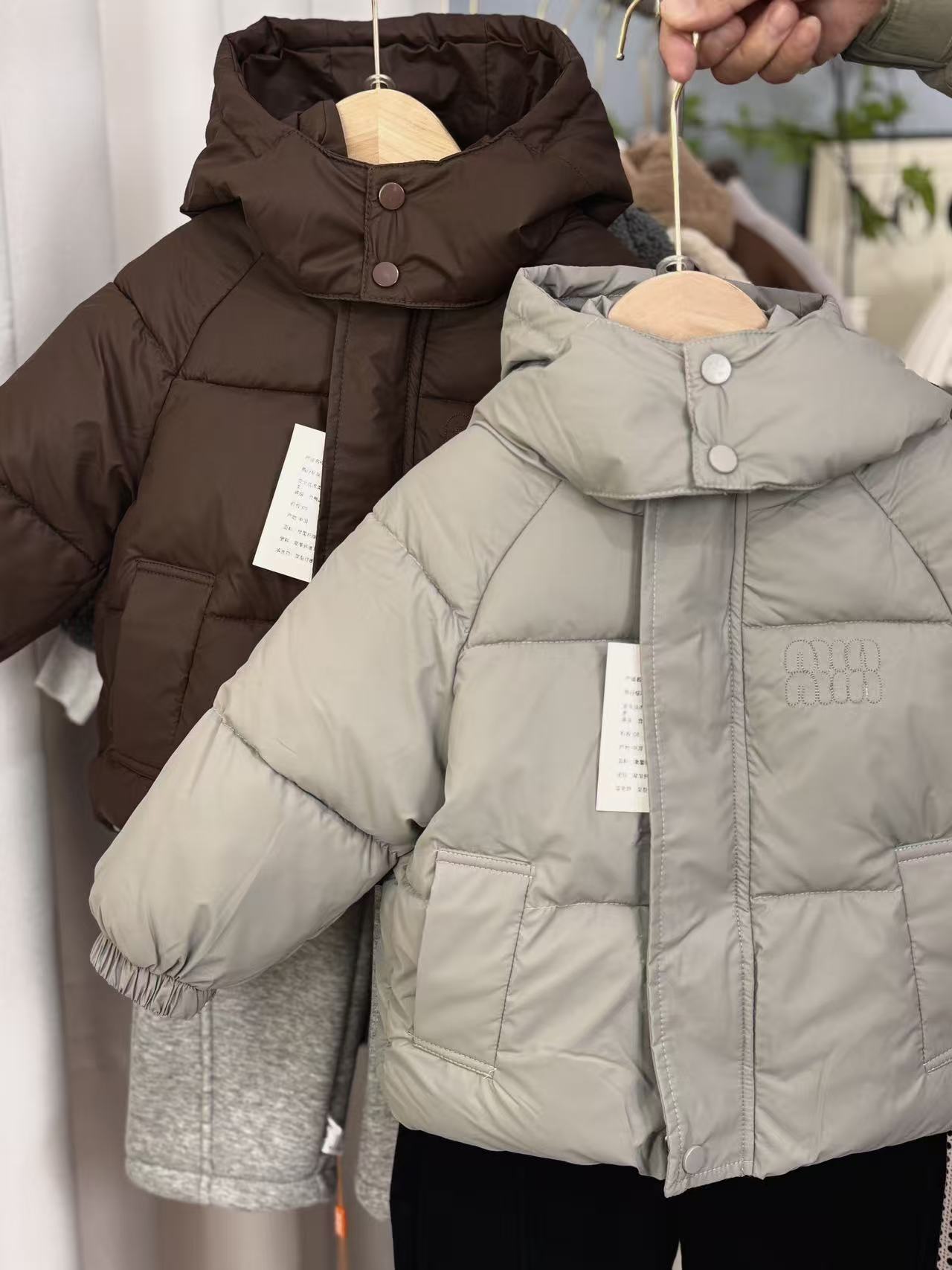 儿童棉服男童女童宝宝PU皮棉袄保暖冬季韩版加绒加厚外套