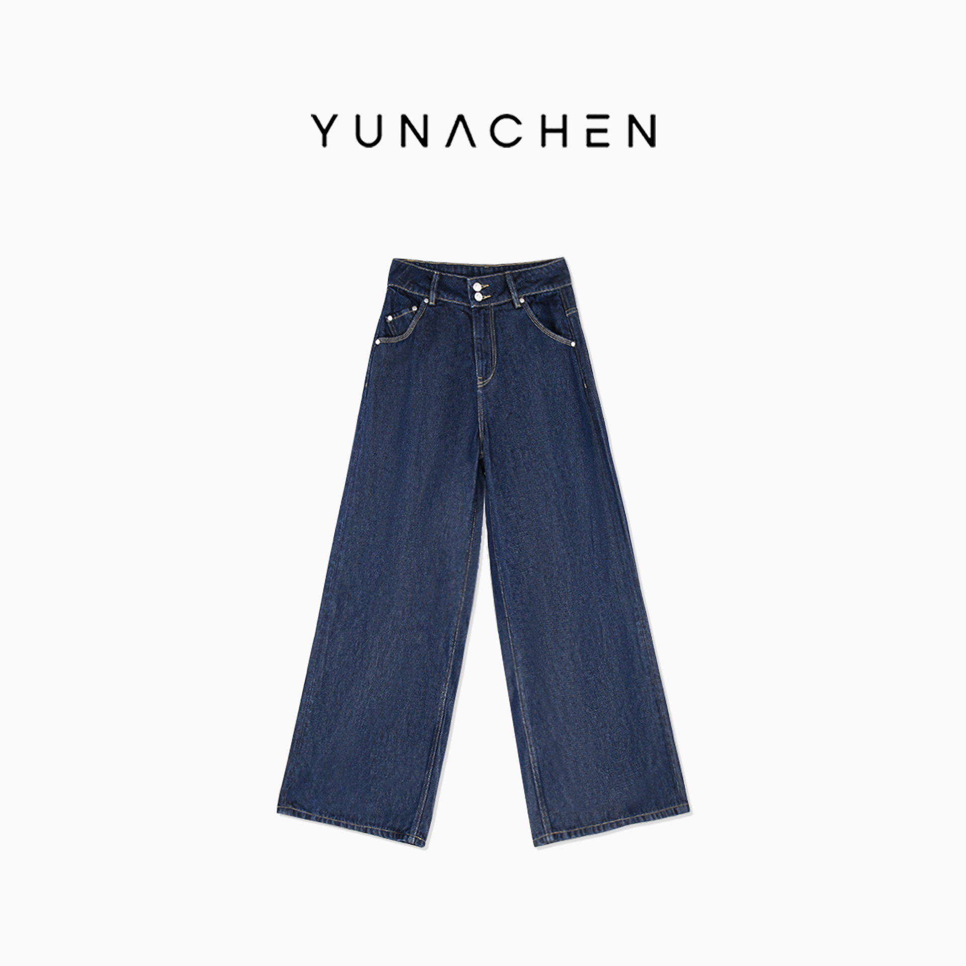 菠萝宝宝yuna【鎏金曳影】100莱赛尔天丝垂顺舒适显瘦牛仔长裤YI6