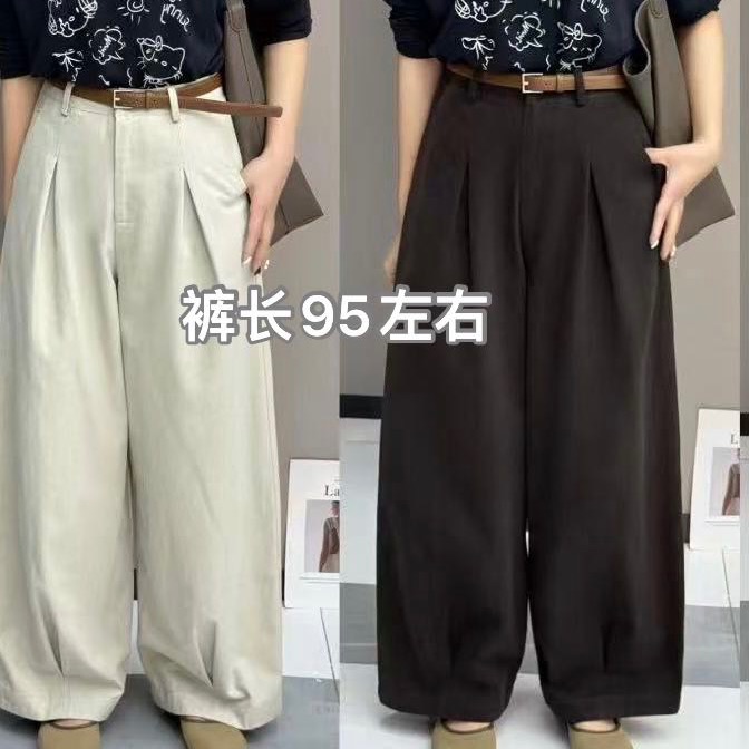 89596秋季韩版前捏褶休闲裤