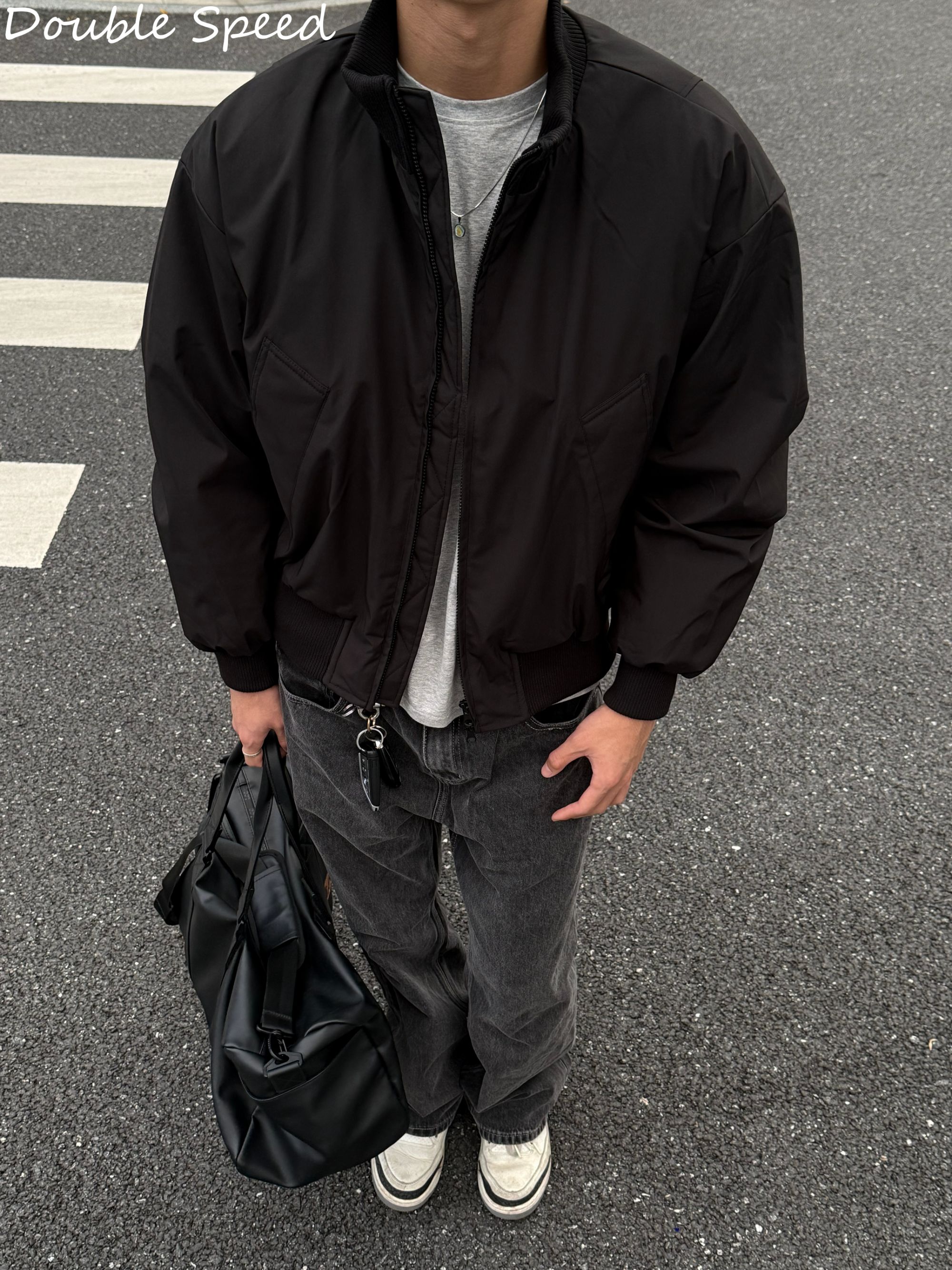 Double Speed90白鸭绒加绒加厚男士夹克外套冬季休闲年轻款羽绒服