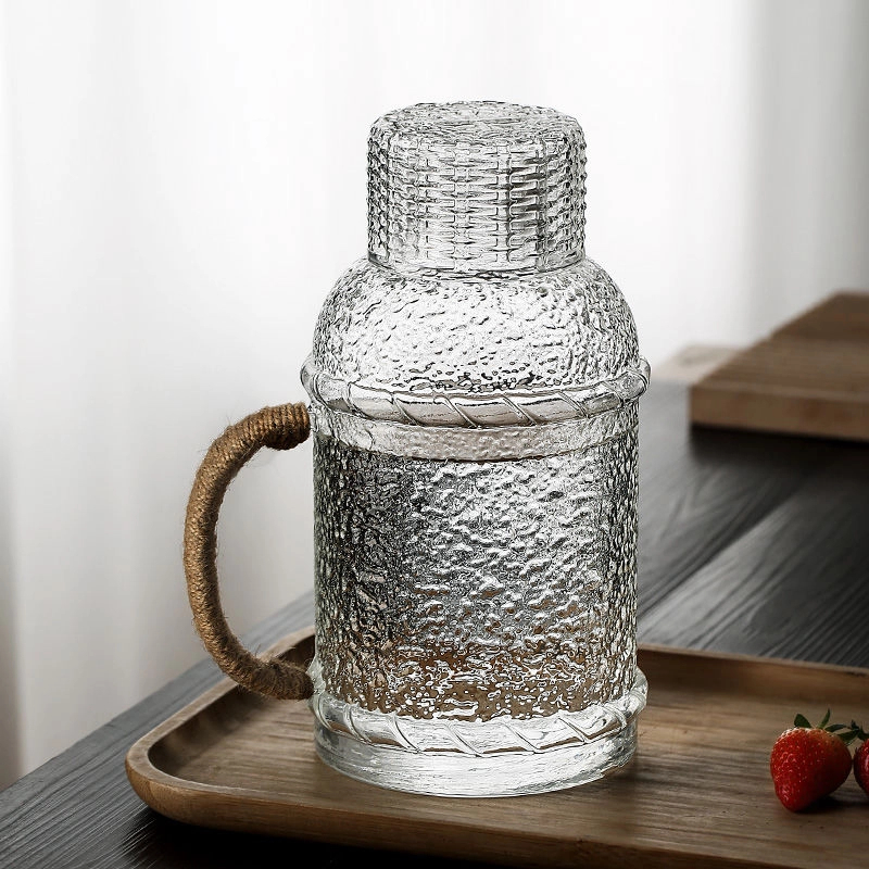 复古国潮水壶玻璃水壶高硼硅玻璃日式冷水壶凉开水耐热茶壶大容量