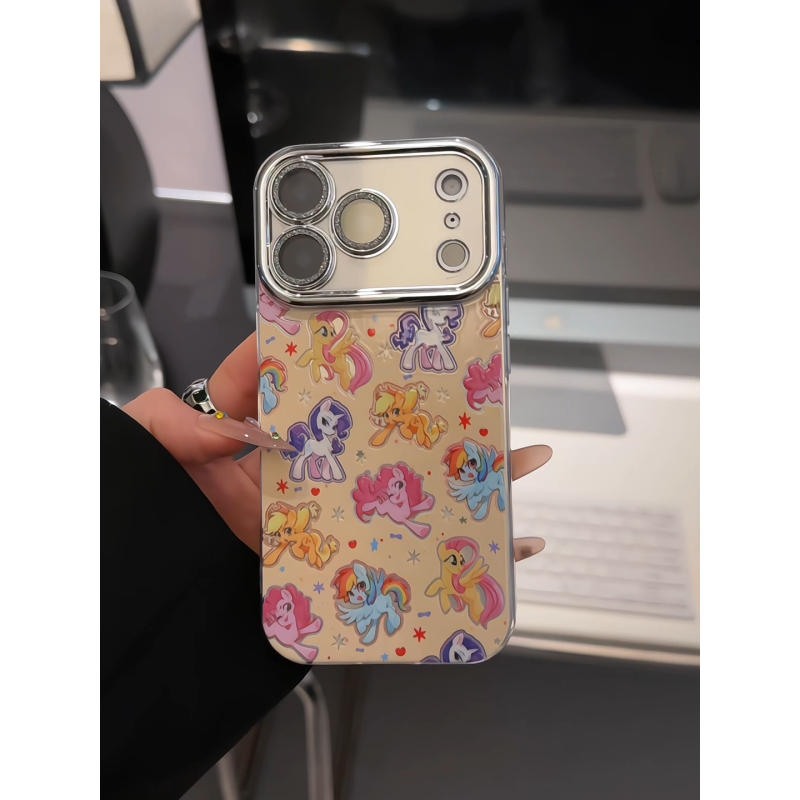 满屏小马宝莉适用苹果17pro手机壳16精孔羽纱oppo荣耀华为p60小米