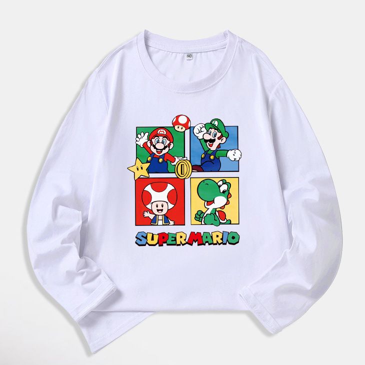 女童春秋长袖T恤25新款潮流卡通时髦上衣宝宝纯棉洋气男童打底衫