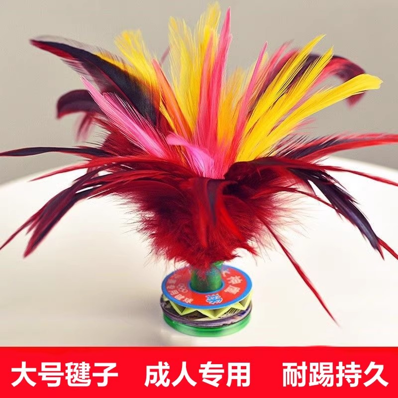 毽子儿童小学生比赛专用羽毛耐踢毛毽球老式键大人运动腱鸡毛踢毽