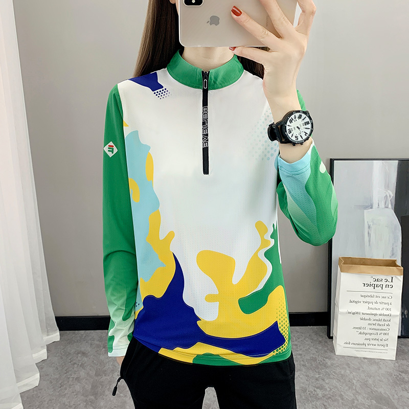 户外休闲运动服装跑步速干长袖吸湿排汗速干衣运动弹力上衣