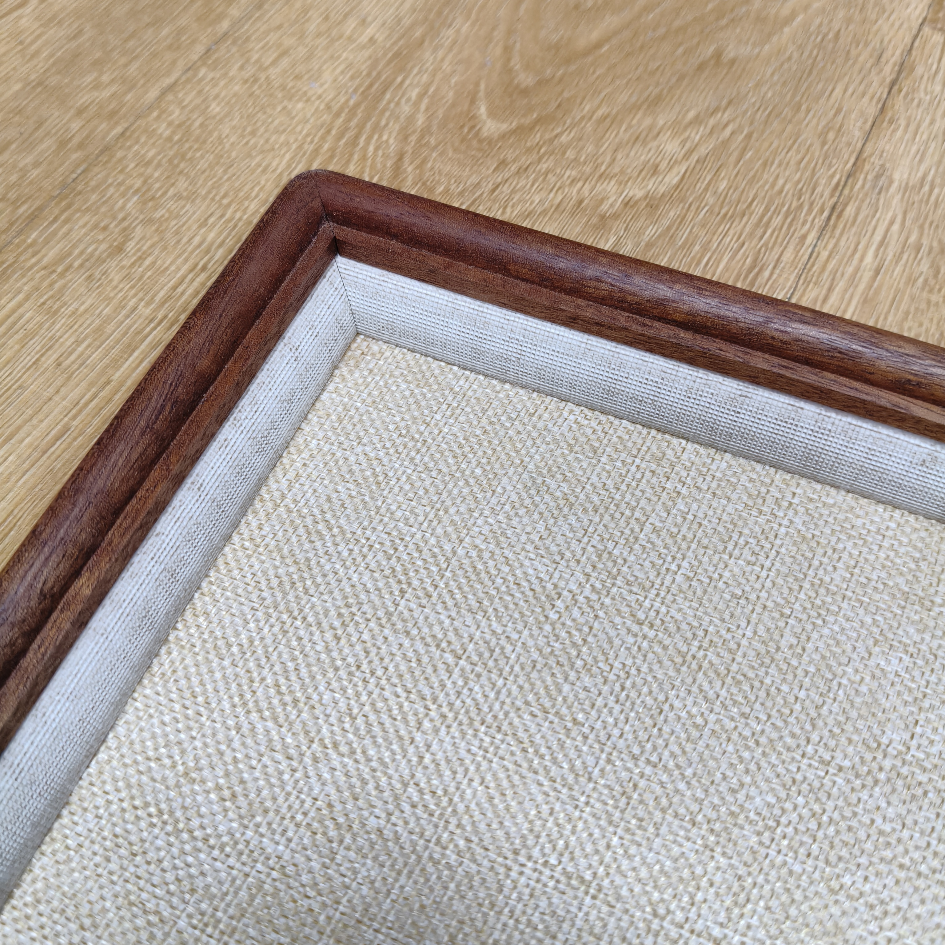 50*50cm中空框黑胡桃沙比利实木相框手工diy装饰框内饰麻布画框