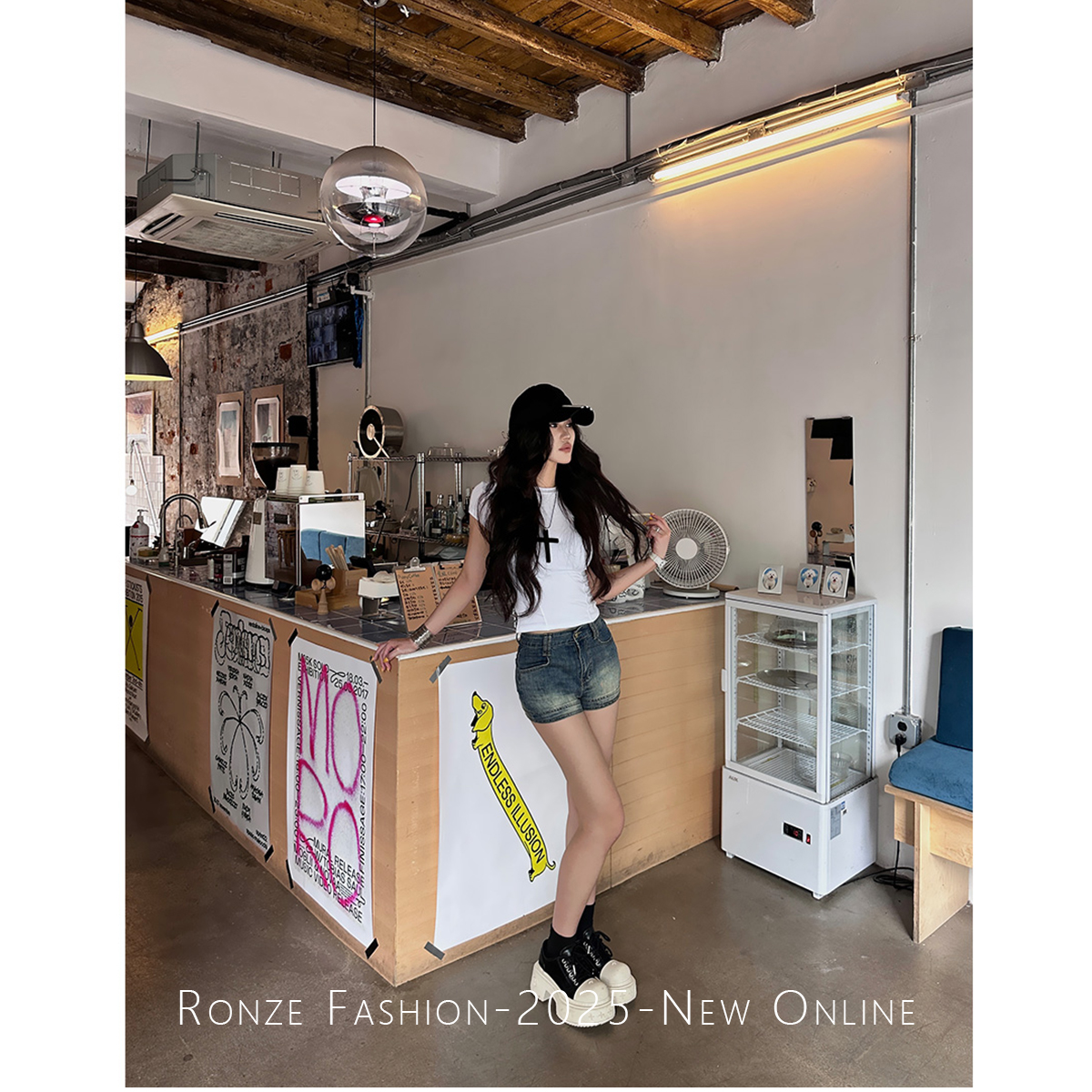 海洋之心初秋女A版辣妹修身裤防走光巨显纯欲慵懒风牛仔超短裤