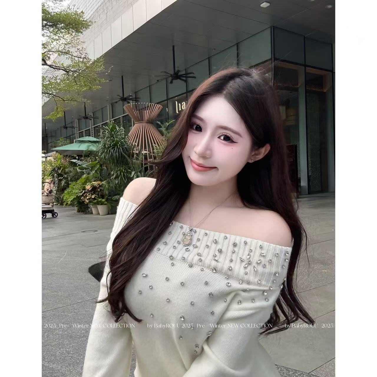 【星落云肩】温与柔亮闪闪秋冬简约ins韩系气质显瘦毛织衫