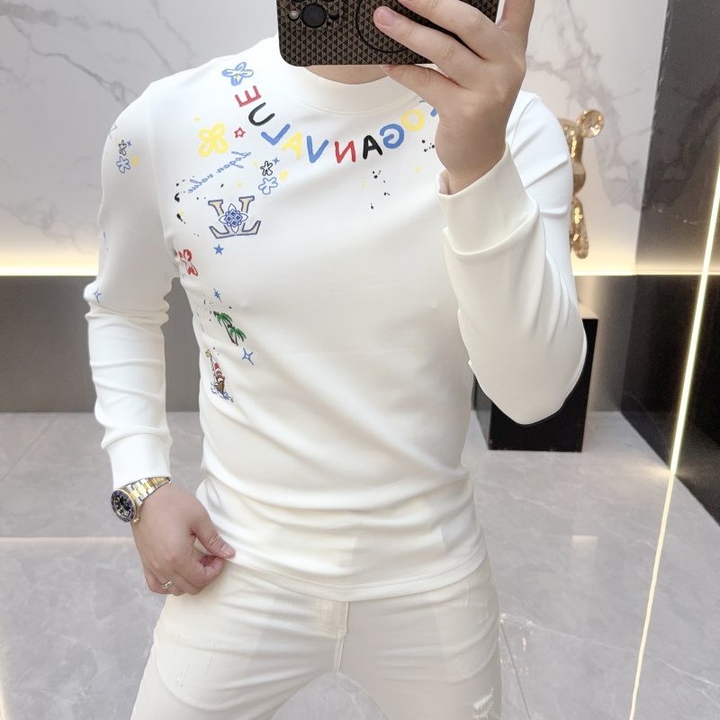 2025秋季新款欧货卫衣个性字母印花减龄百搭圆领长袖T恤男打底衫