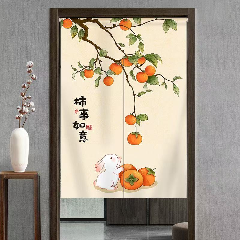 门帘隔断帘卧室家用防隐私半帘厨房卫生间遮挡半截短帘入户布帘子