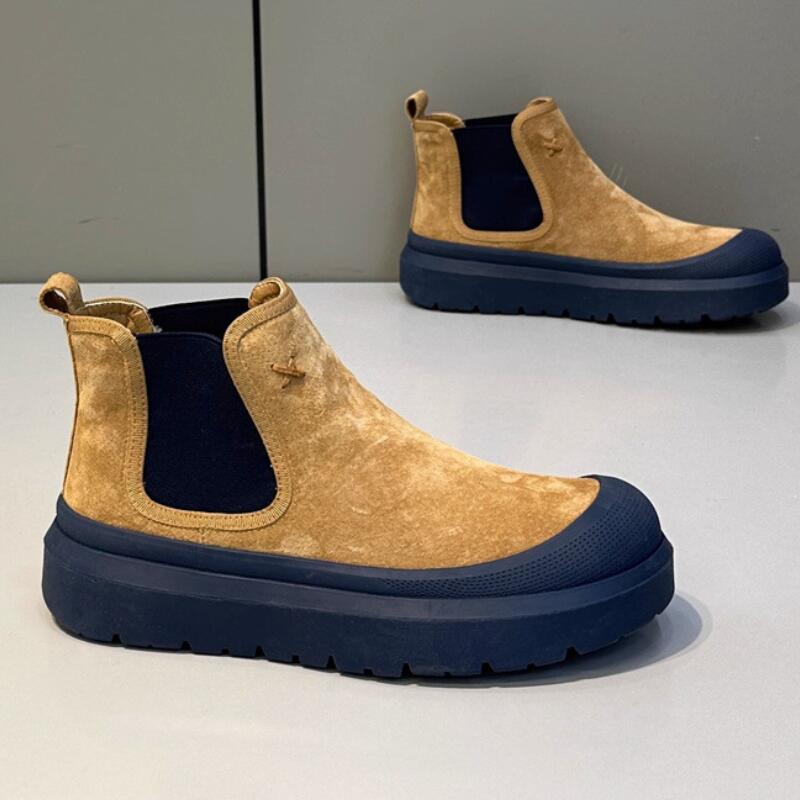 男鞋秋季一脚蹬靴子2025厚底老爹鞋潮牌运动休闲鞋秋季网红爆款鞋