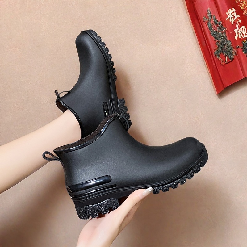 时尚款雨鞋男女款短筒加绒保暖防水耐磨厨房防滑钓鱼户外雨靴胶鞋
