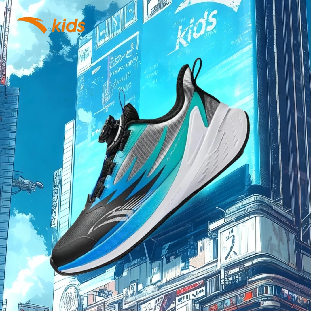 皮面弓速3.0|安踏儿童跑鞋25秋冬男童运动专业纽扣跑步鞋童鞋-ZB