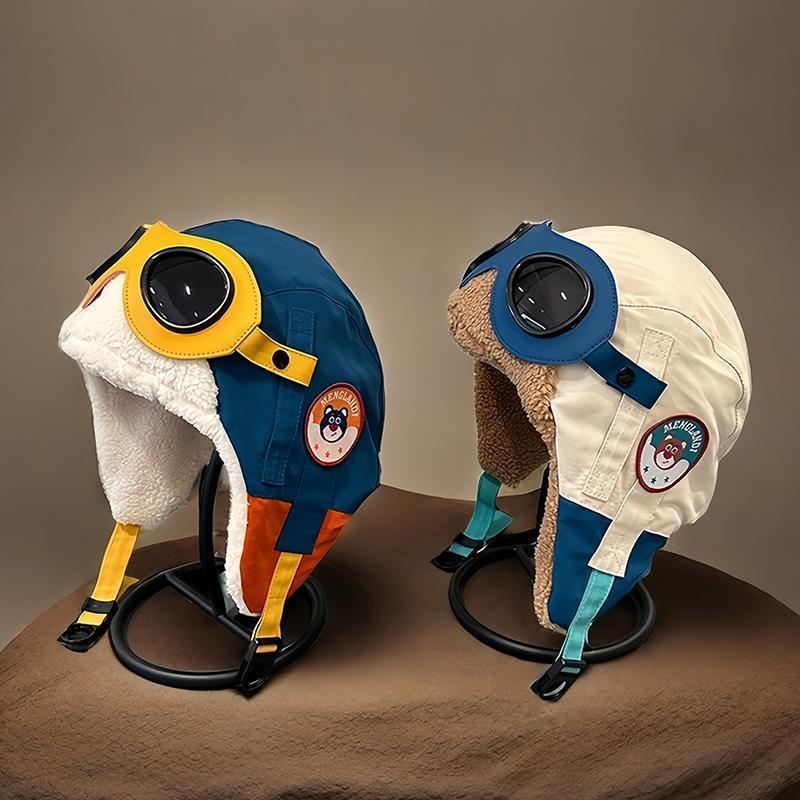 儿童飞行员帽子保暖冬季户外防风雷锋秋冬护耳加绒滑雪女童加厚