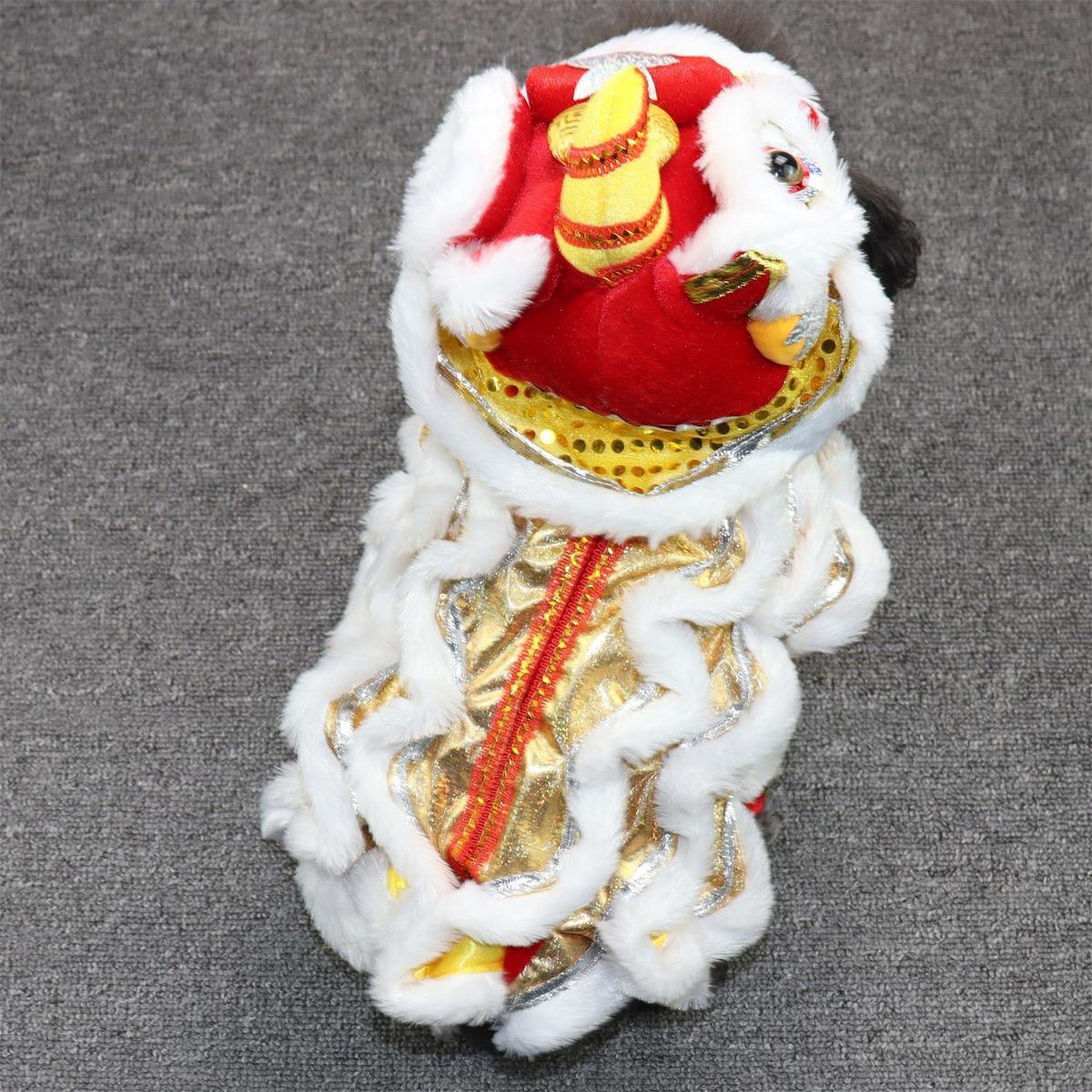 醒狮服猫咪cos年兽冬季保暖狗狗衣服2024新款网红爆款新年舞狮服