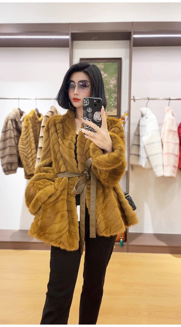 人造皮草 年轻款环保皮草外套女2025冬季新款毛毛大衣中长款