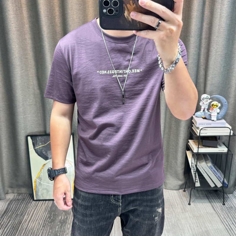 棉麻短袖t恤衫男士2025夏季新款高端麻料半袖体恤衫男装薄款上衣