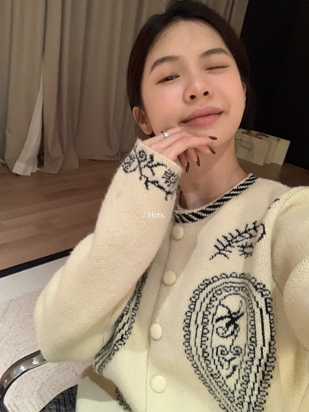 2025高级时尚慵懒风复古单排扣毛衣开衫女秋新款洋气针织外套