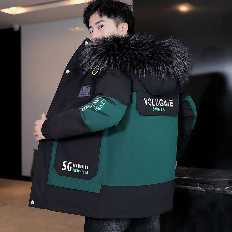 棉衣男冬季加绒加厚冬装外套男士服青少年初中生潮流防寒服