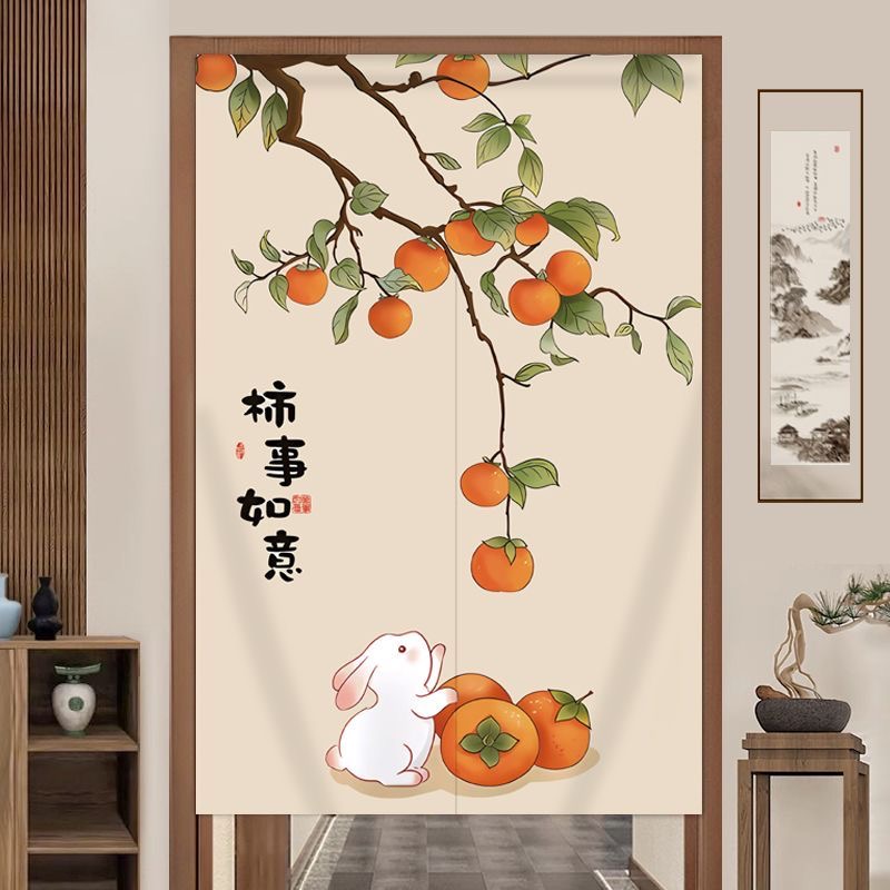 门帘隔断帘卧室家用防隐私半帘厨房卫生间遮挡半截短帘入户布帘子