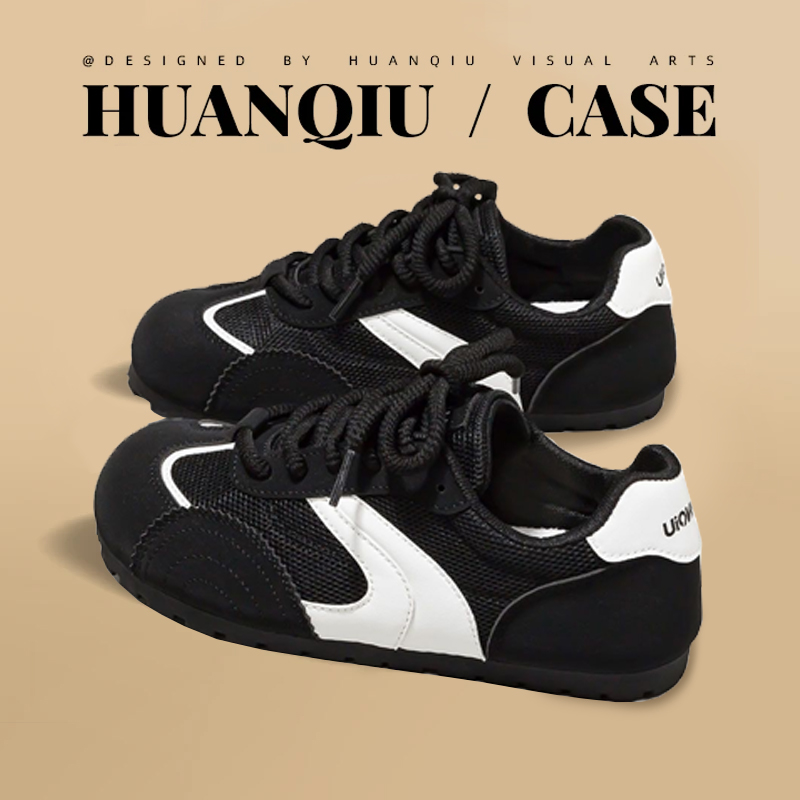 环球网面透气德训鞋女2025夏季新款学生爆款板鞋百搭日系休闲鞋子