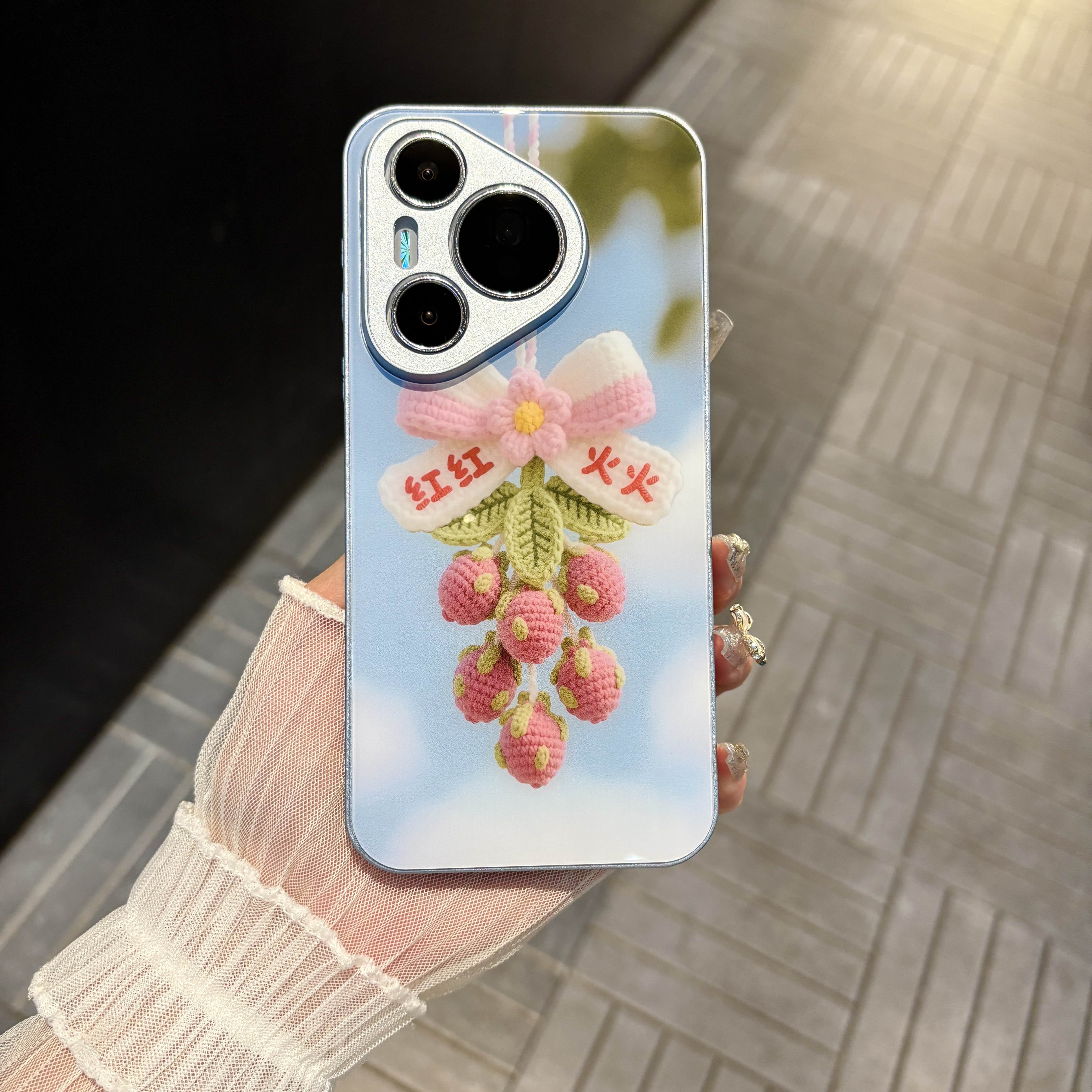 苹果/华为/oppo/vivo/小米 红红火火适用pura70肤感玻璃手机壳