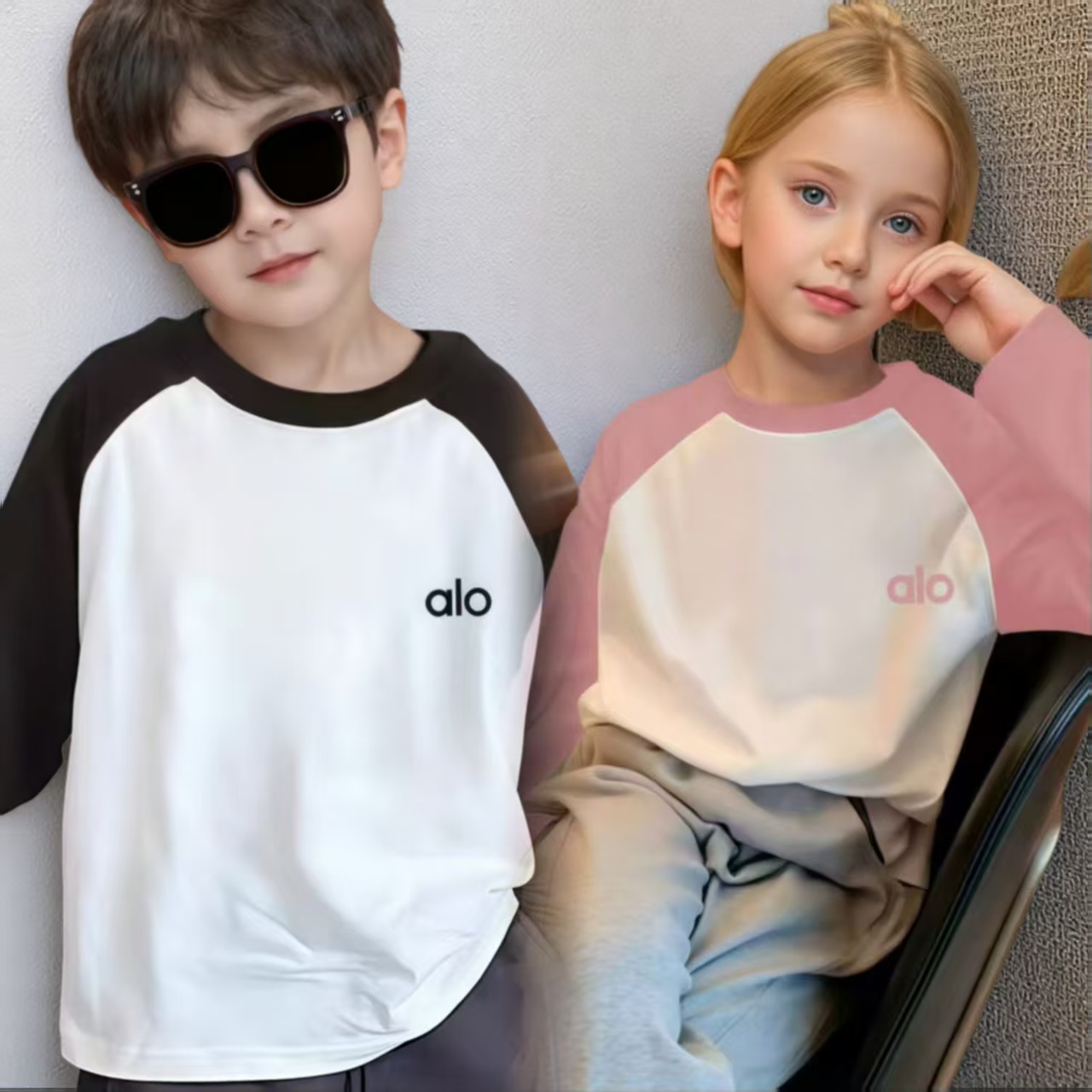 儿童春秋打底衫插肩拼色卫衣时尚长袖T恤韩版百搭上衣宝宝秋衣t