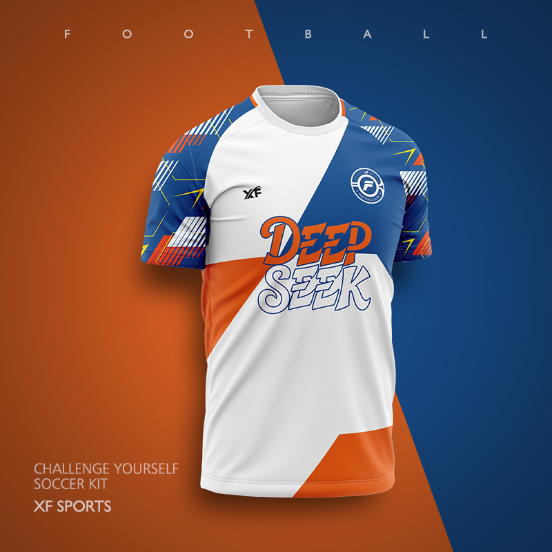 XF旋风定制足球服套装男运动训练服短袖足球队服组队球衣长袖球服