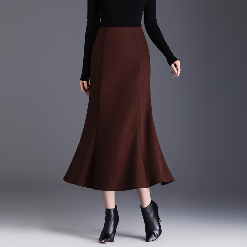 鱼尾裙女秋冬季2025新款西装裙子高腰气质显瘦修身包臀半身裙