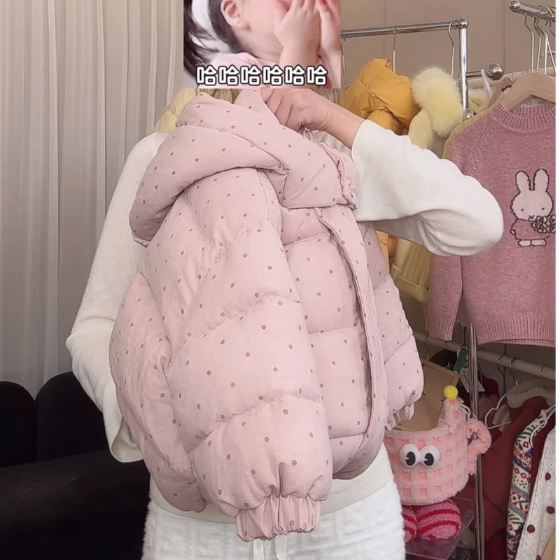 女童加棉外套冬季2025新款洋气宝宝保暖棉服冬装儿童加厚粉色棉衣