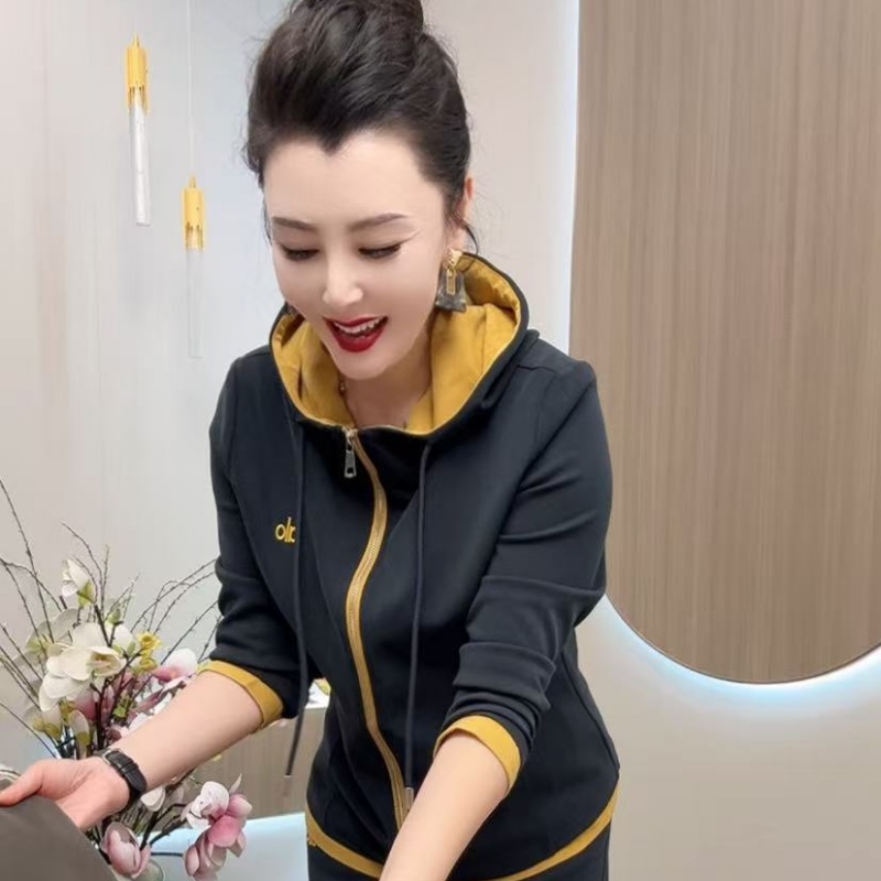 27470高端套装休闲运动套装ins长袖女士修身休闲韩版气质显瘦运动