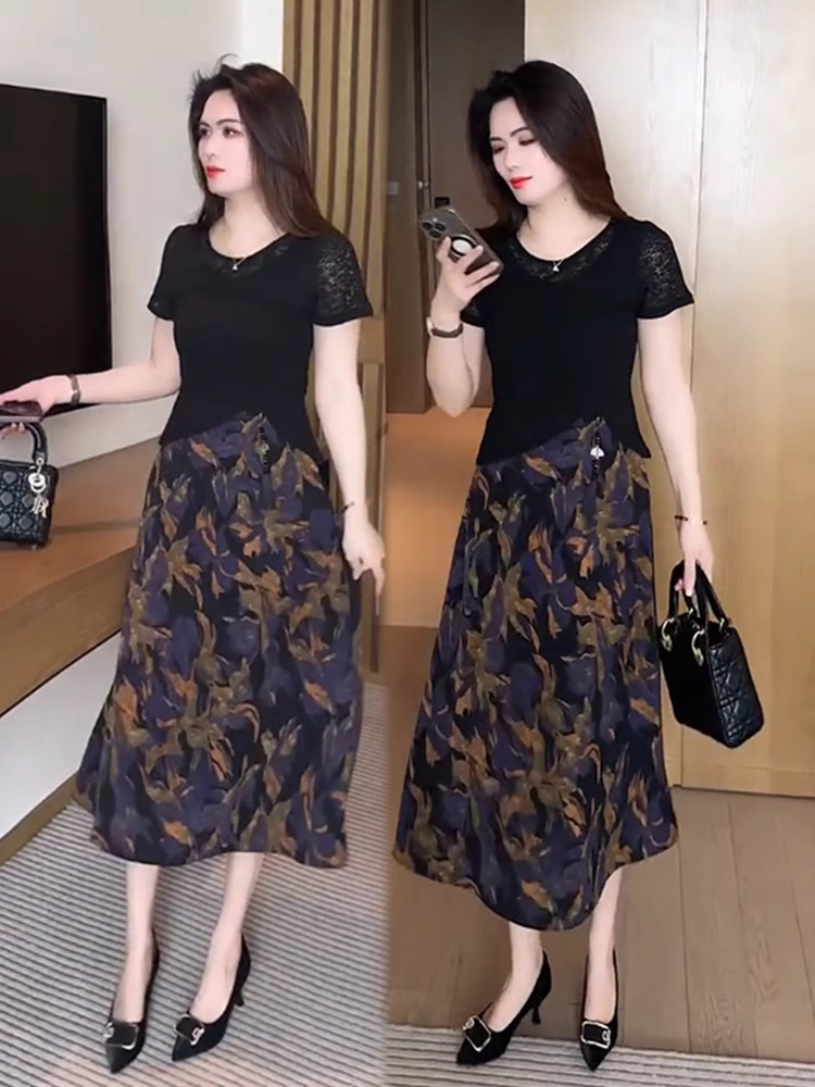 连衣裙夏装2025新款今年流行时尚洋气质漂亮女装减龄两件套装裙子