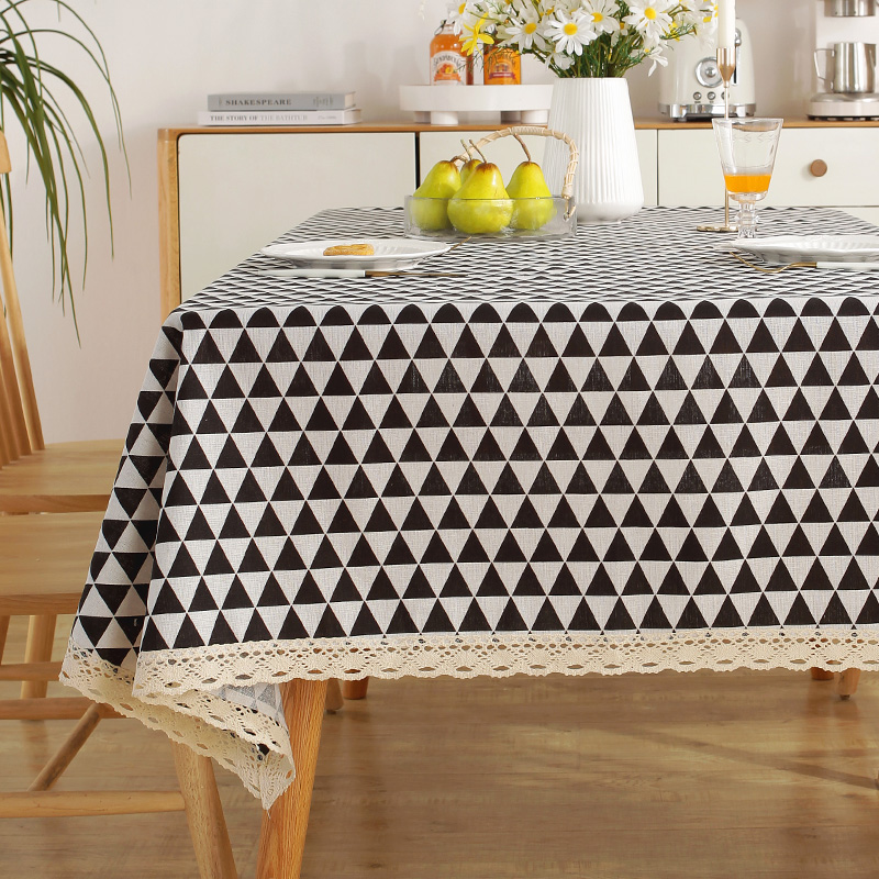 棉麻桌布布艺简约现代学生书桌垫北欧ins风长方形餐桌台布茶几布