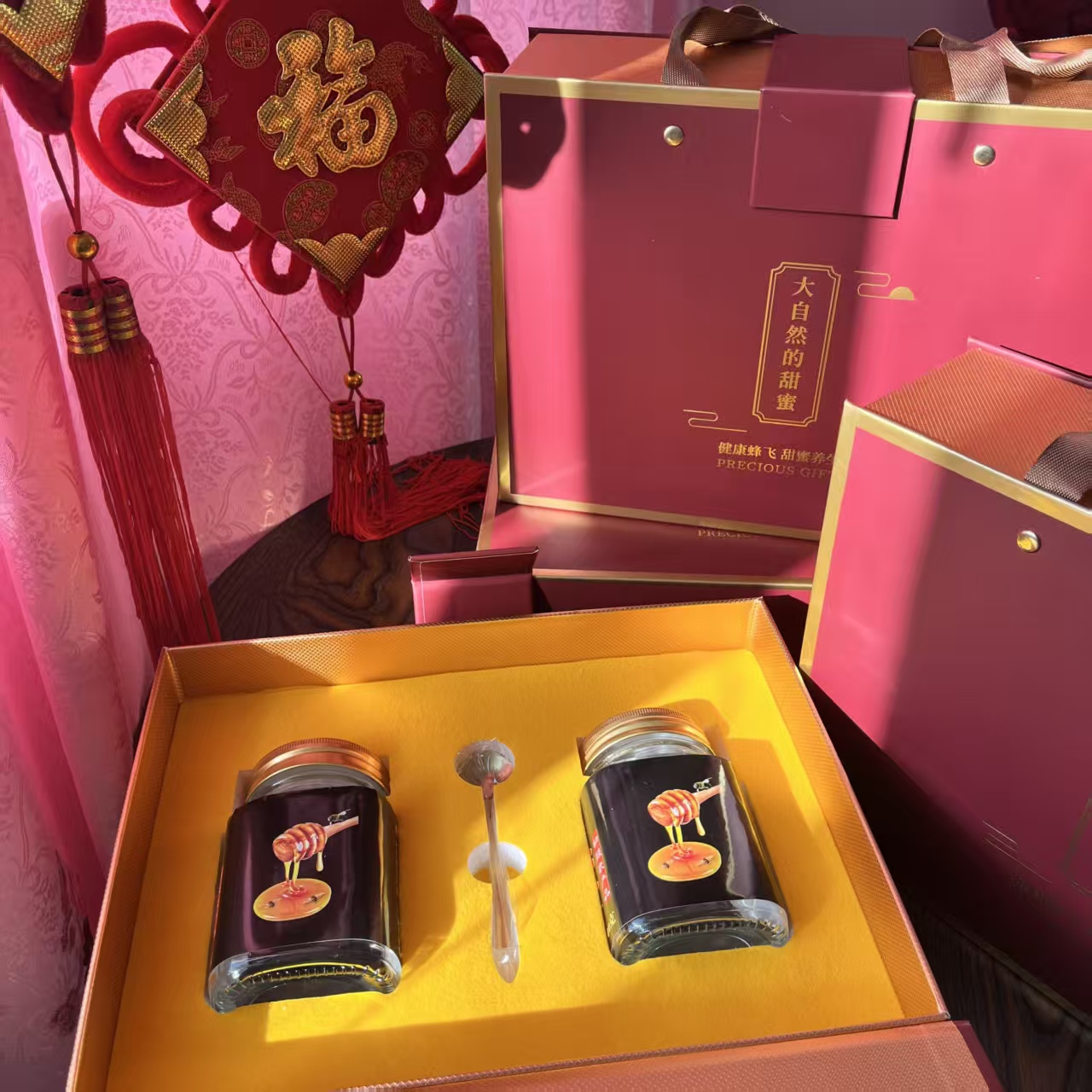 土蜂荞花蜜农家土蜂蜜500g/瓶*2礼盒装