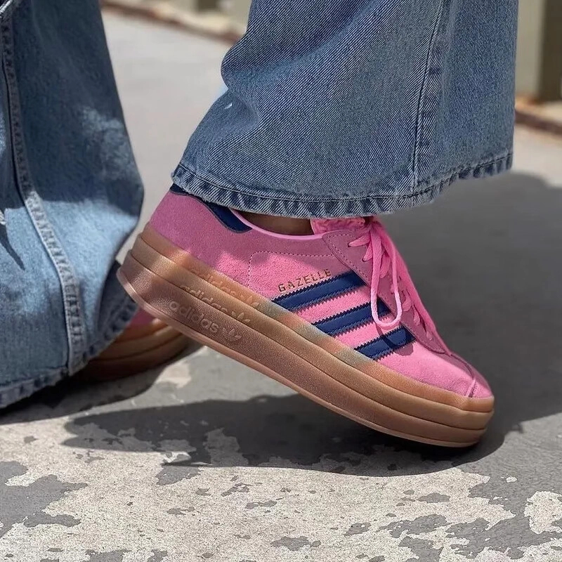 阿迪达斯Adidas女鞋三叶草T头鞋松糕鞋厚底增高板鞋休闲鞋H06122