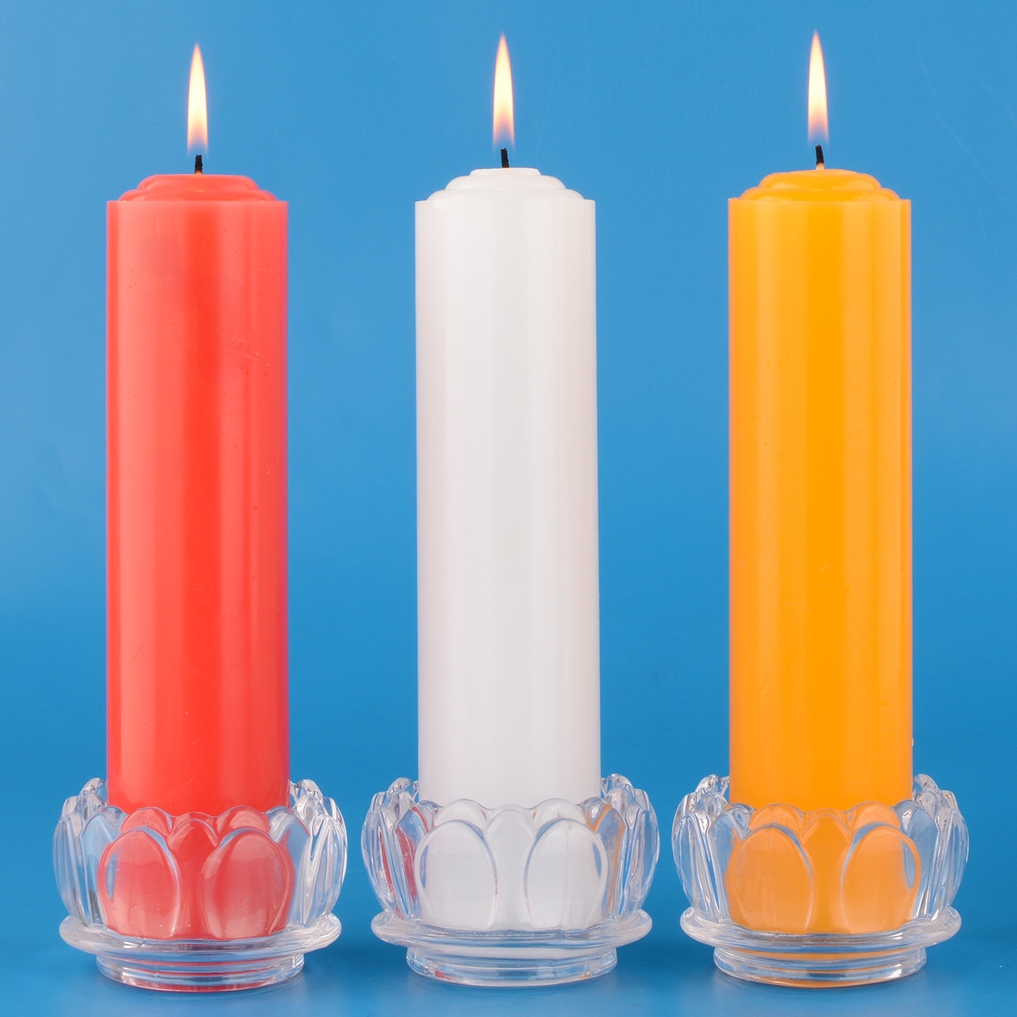 超大型号加粗款圆柱家用停电照明红蜡烛无烟无味黄白色耐燃烧黄腊