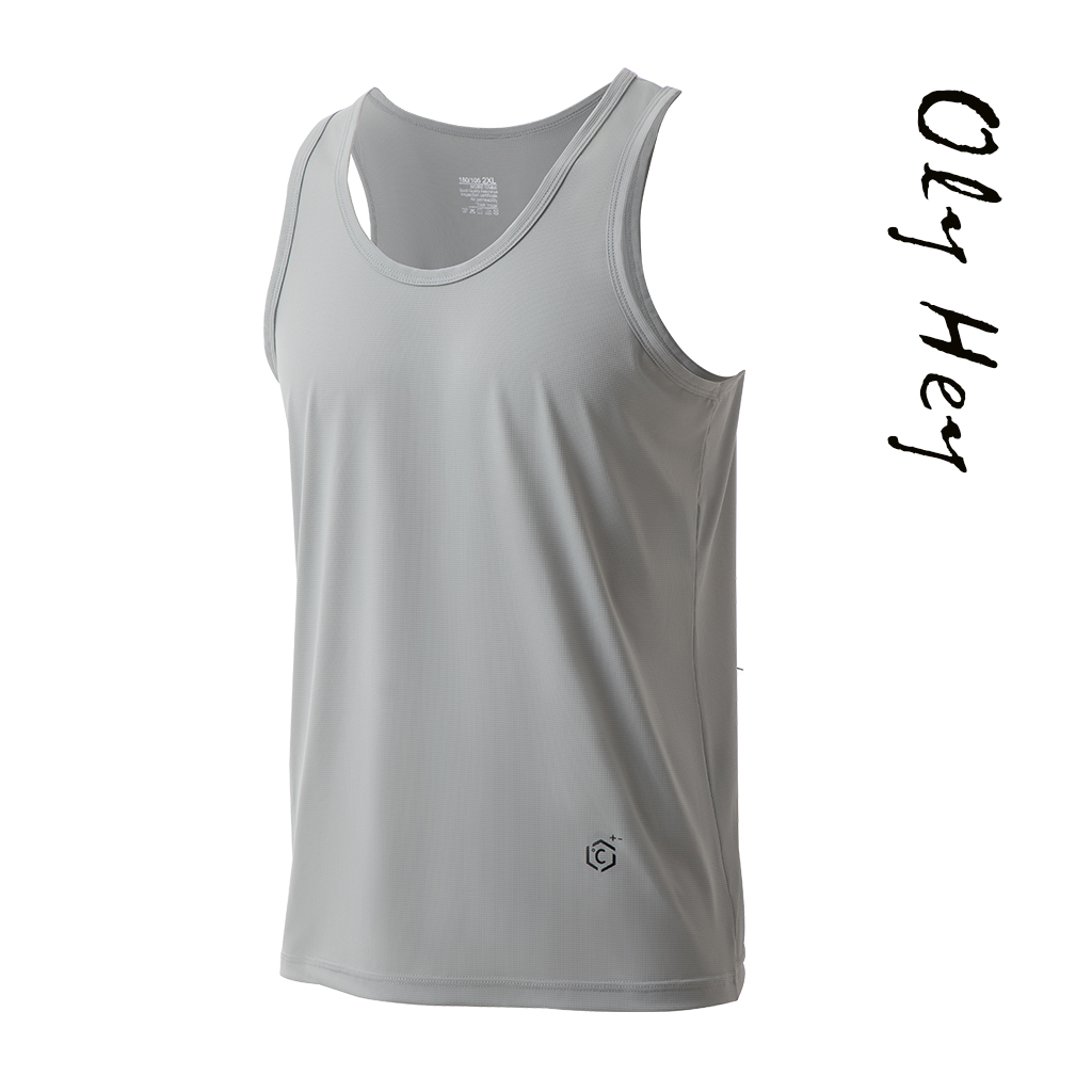 OlyHey夏季薄款冰丝宽松大码无袖运动健身男士健身背心休闲新款